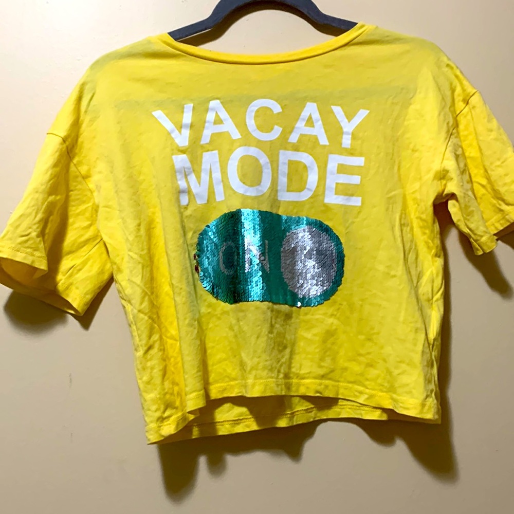 Vacay Mode Sequin Reversal Graphic Tee